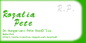 rozalia pete business card